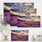 Designart - Sunrise & Dramatic Clouds Over Lavender Field VIII - Farmhouse Canvas Wall Art Print